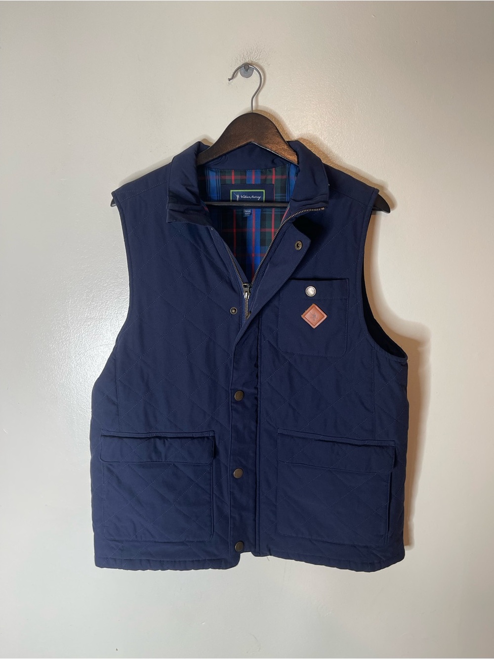 William Murray Quilted Vest Size Medium